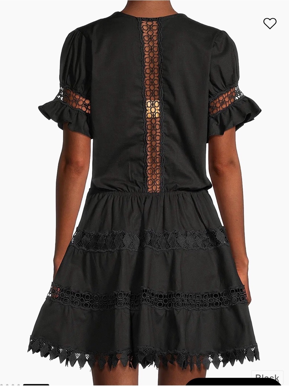 Peixoto Black Lace-Trim Mini Dress - Picture 3 of 8